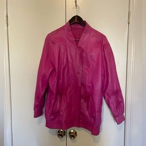 Vintage pink leather jacket